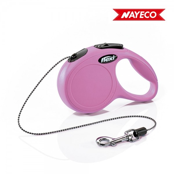 Ult. unidades flexi classic cat cordón especial gatos color rosa 3m de cuerda. nayeco