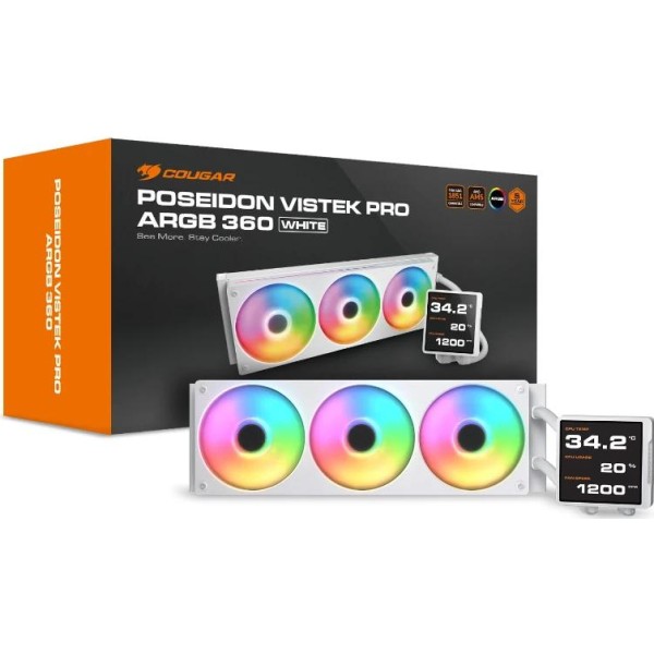 Cougar ref. liq poseidon vistek pro argb 360 white